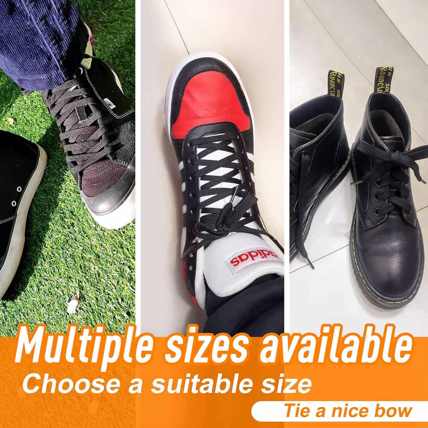 imageVSUDO 2 Pairs 516quot Fine Weave Flat Shoe Lace Shoestring for Running Athletic Sneaker02 Black