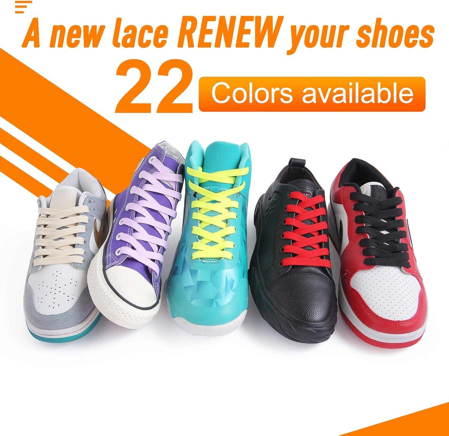 imageVSUDO 2 Pairs 516quot Fine Weave Flat Shoe Lace Shoestring for Running Athletic Sneaker04 Light Purple