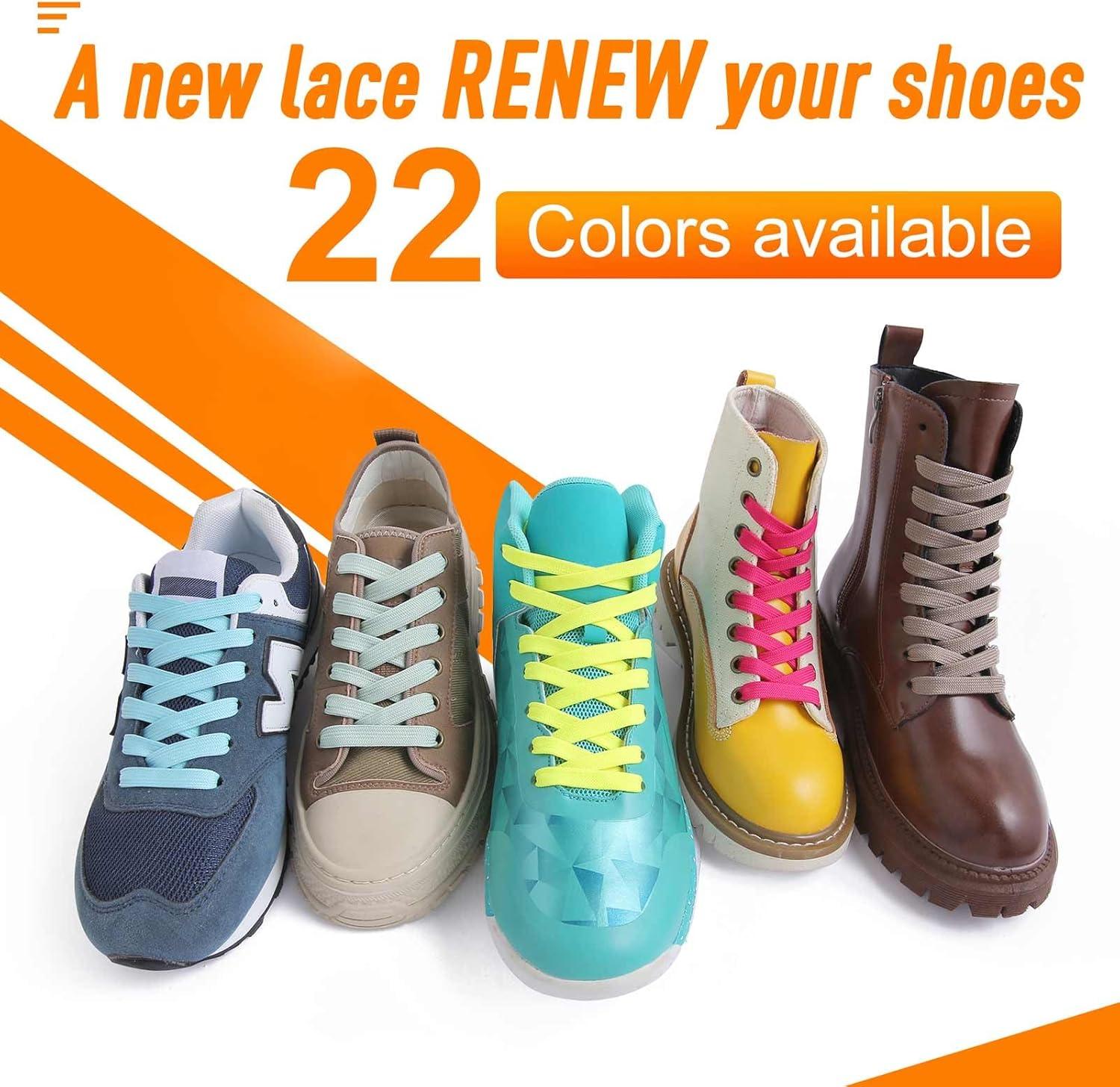 imageVSUDO 2 Pairs 516quot Fine Weave Flat Shoe Lace Shoestring for Running Athletic Sneaker05 Light Brown