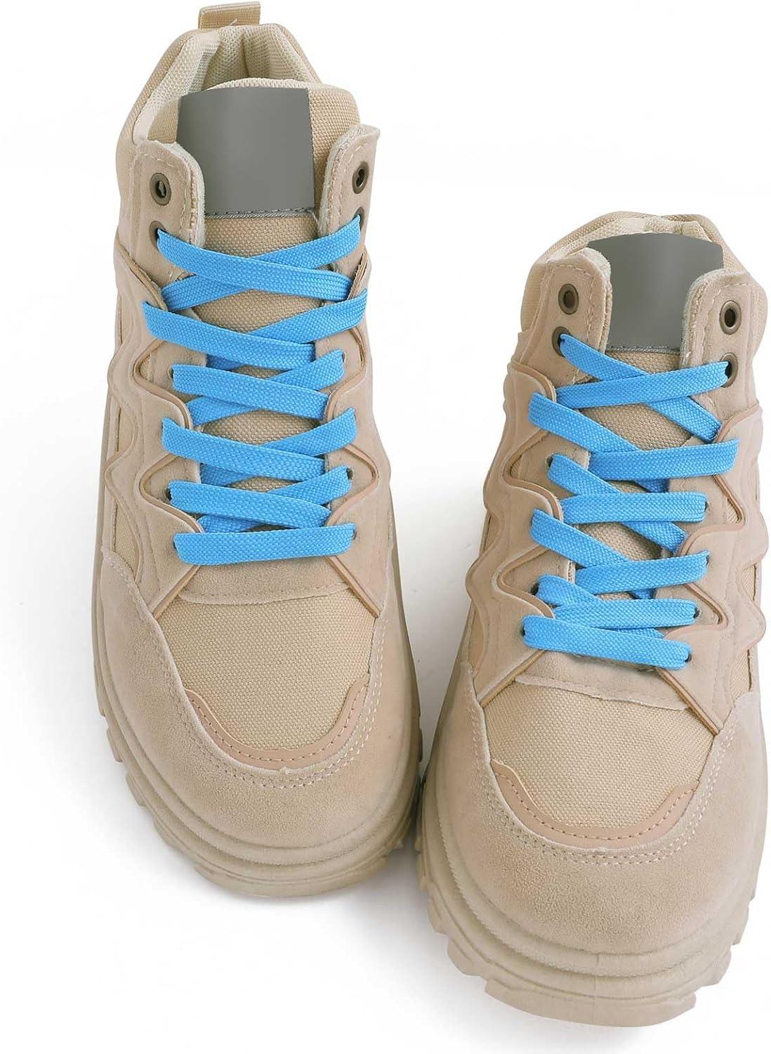 imageVSUDO 2 Pairs 516quot Fine Weave Flat Shoe Lace Shoestring for Running Athletic Sneaker12 Powder Blue