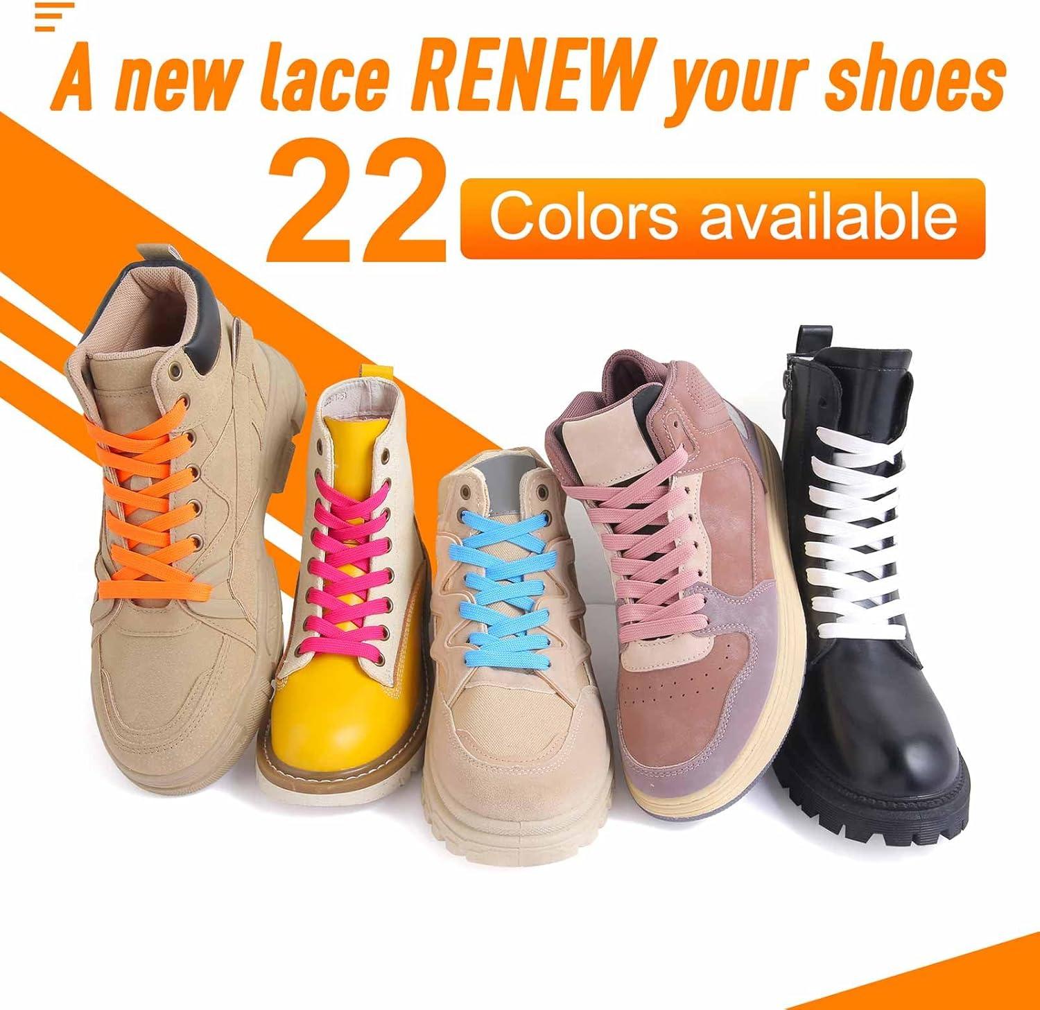 imageVSUDO 2 Pairs 516quot Fine Weave Flat Shoe Lace Shoestring for Running Athletic Sneaker12 Powder Blue