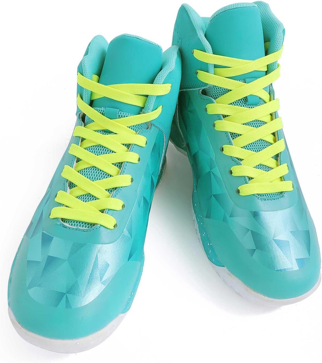 imageVSUDO 2 Pairs 516quot Fine Weave Flat Shoe Lace Shoestring for Running Athletic Sneaker16 Neon Yellow