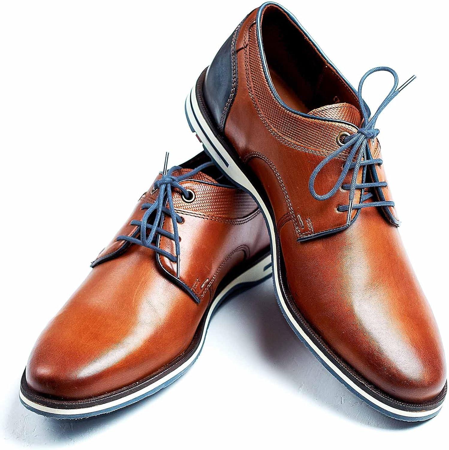 imageVSUDO 2 Pairs Waxed Round Dress Shoe Laces for Mens Dress Shoes 18quot Thin Business Oxford ShoelaceShoe Strings09 Turquoise