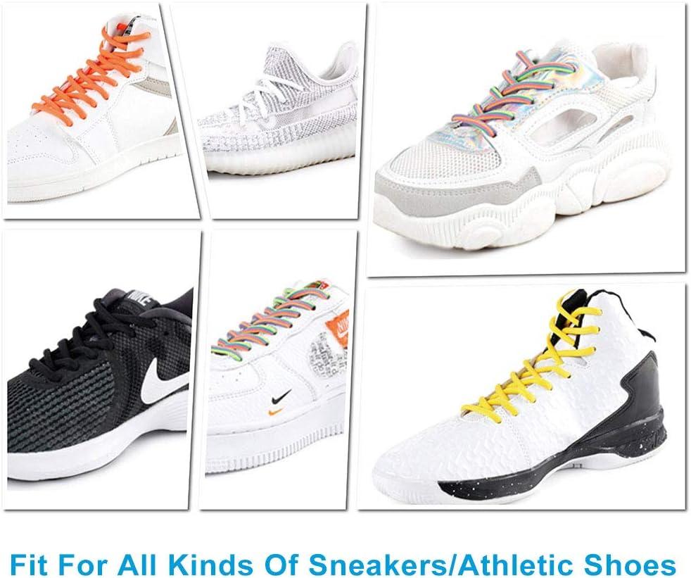 imageVSUDO 316quot Round Sneaker Shoelaces 5mm Round Trainers Shoe Laces Shoestrings04 Black