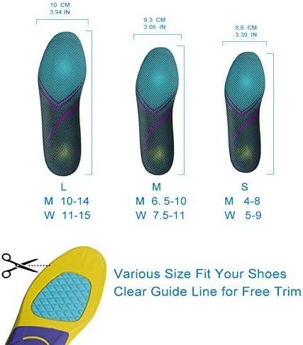 imageVSUDO Arch Support Sports Shoe Insoles Shock Absorption Shoe Inserts for Men or Women High Elastic Athletic Running Insoles for Sneakers or Running Shoes  LS M 48  W 59
