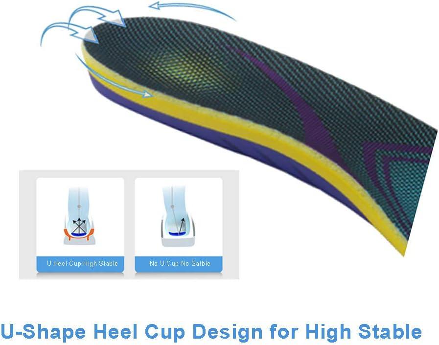 imageVSUDO Arch Support Sports Shoe Insoles Shock Absorption Shoe Inserts for Men or Women High Elastic Athletic Running Insoles for Sneakers or Running Shoes  LS M 48  W 59