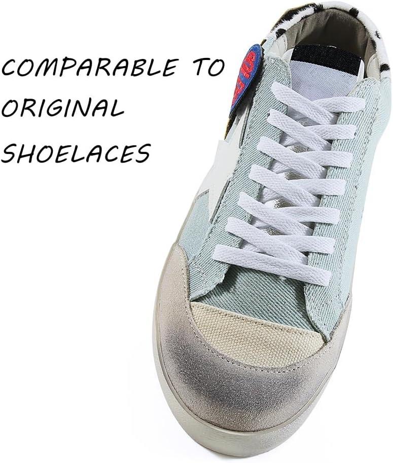 imageVSUDO Flat Shoe Laces for Sneakers Shoelaces for Sneakers Athletic Shoelaces02 Snow White