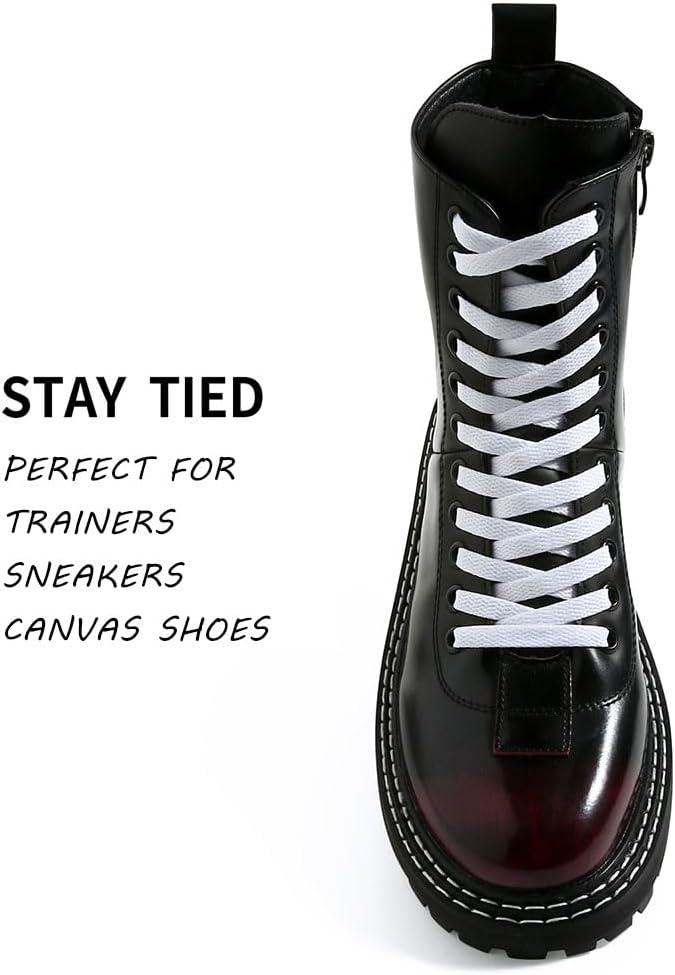 imageVSUDO Flat Shoe Laces for Sneakers Shoelaces for Sneakers Athletic Shoelaces02 Snow White
