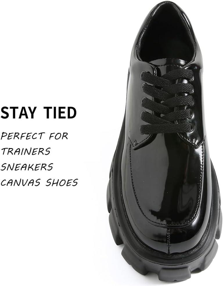 imageVSUDO Flat Shoe Laces for Sneakers Shoelaces for Sneakers Athletic Shoelaces04 Black