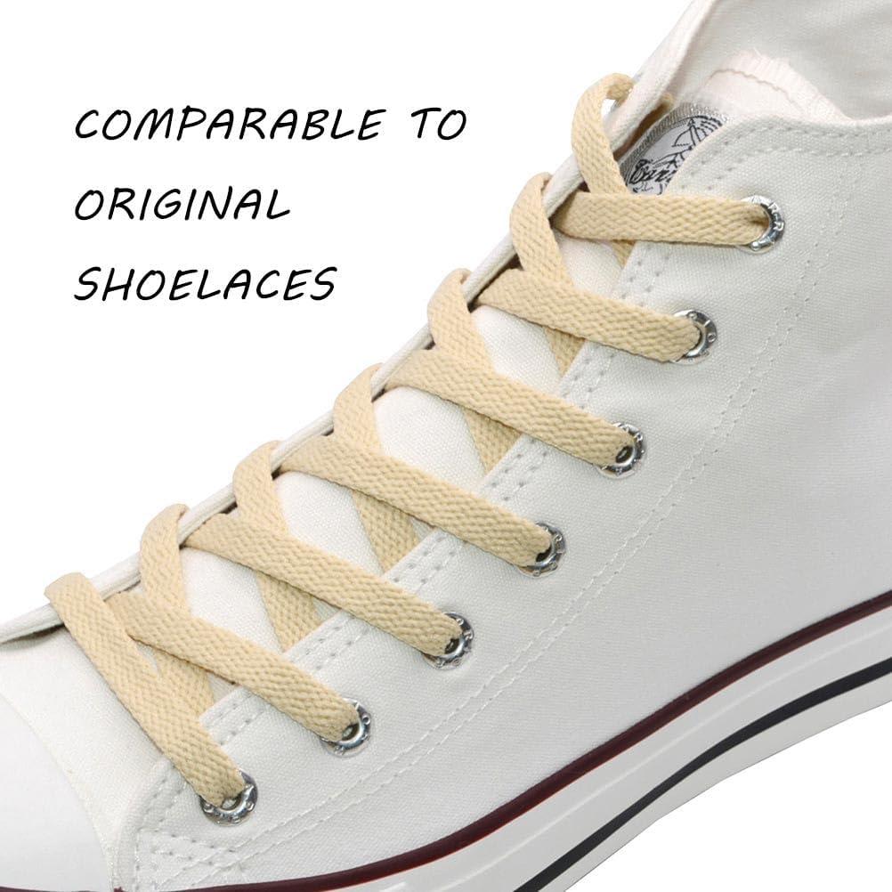 imageVSUDO Flat Shoe Laces for Sneakers Shoelaces for Sneakers Athletic Shoelaces06 Beige