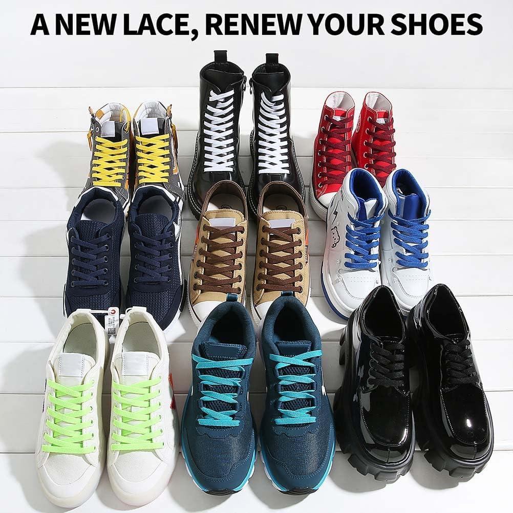 imageVSUDO Flat Shoe Laces for Sneakers Shoelaces for Sneakers Athletic Shoelaces07 Light Gray