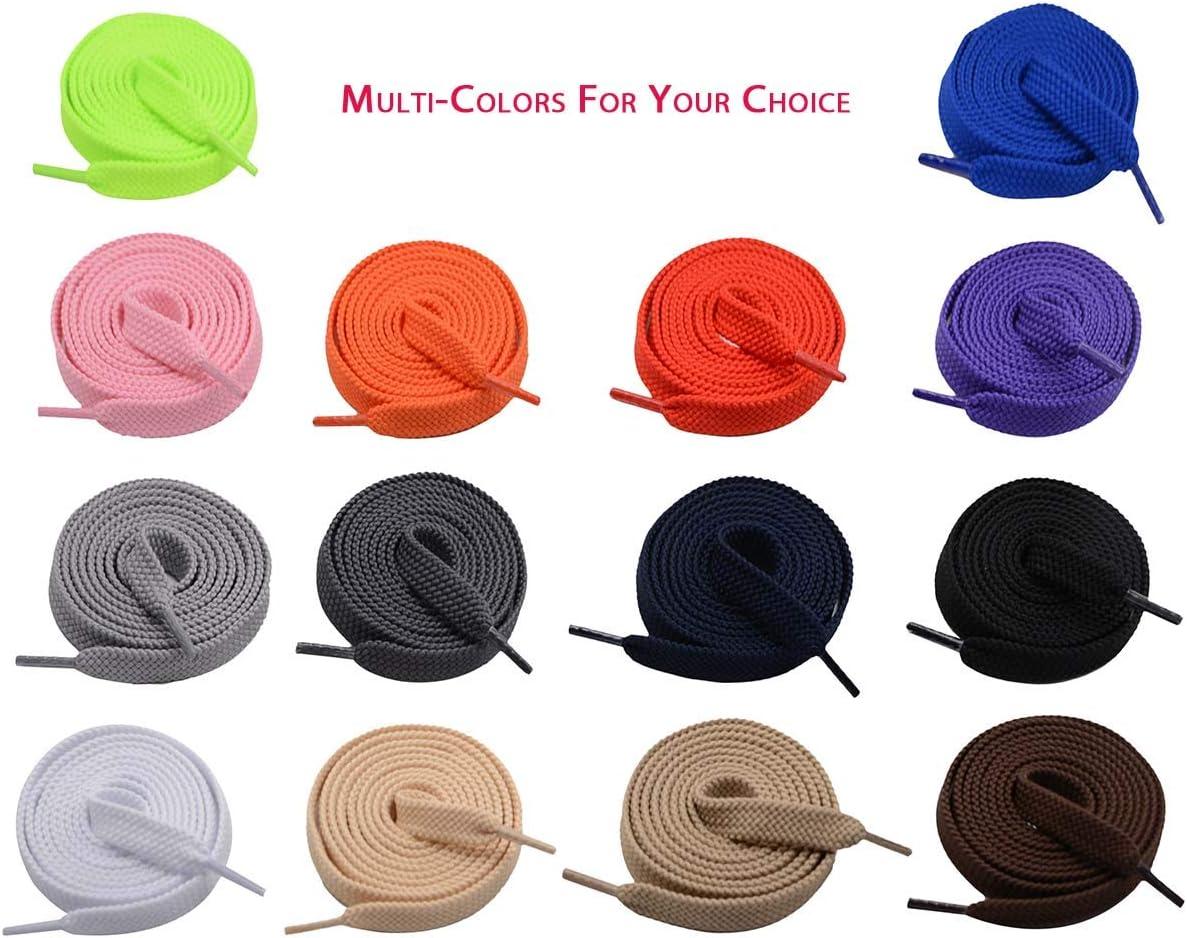 imageVSUDO Flat Shoe Laces for Sneakers Shoelaces for Sneakers Athletic Shoelaces09 Dark Gray  Double Layer