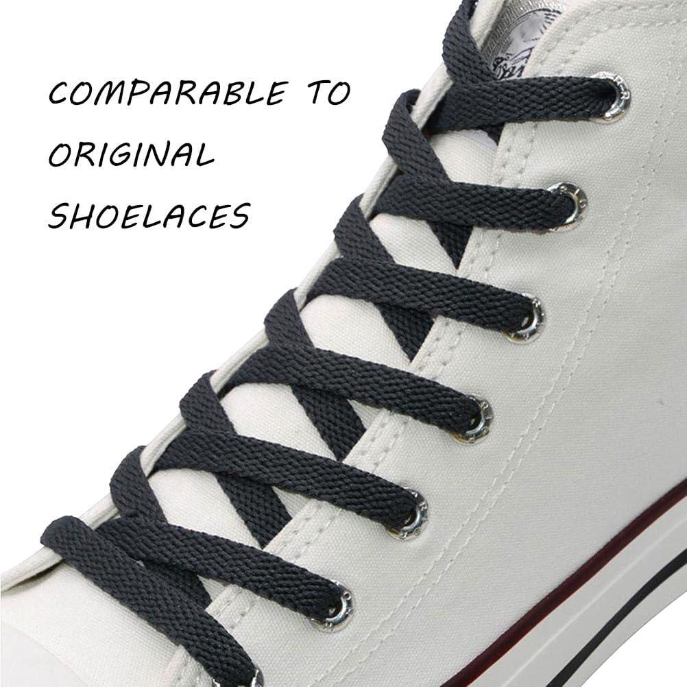 imageVSUDO Flat Shoe Laces for Sneakers Shoelaces for Sneakers Athletic Shoelaces09 Dark Gray