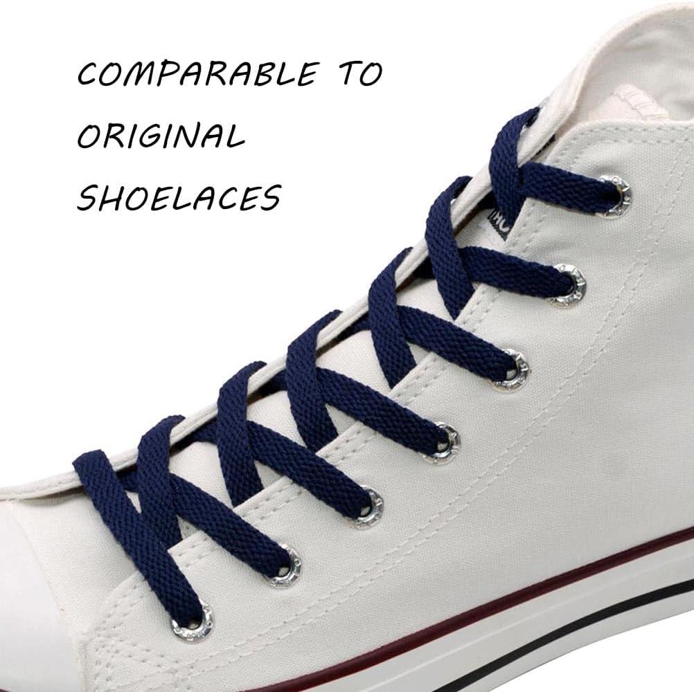 imageVSUDO Flat Shoe Laces for Sneakers Shoelaces for Sneakers Athletic Shoelaces10 Navy Blue