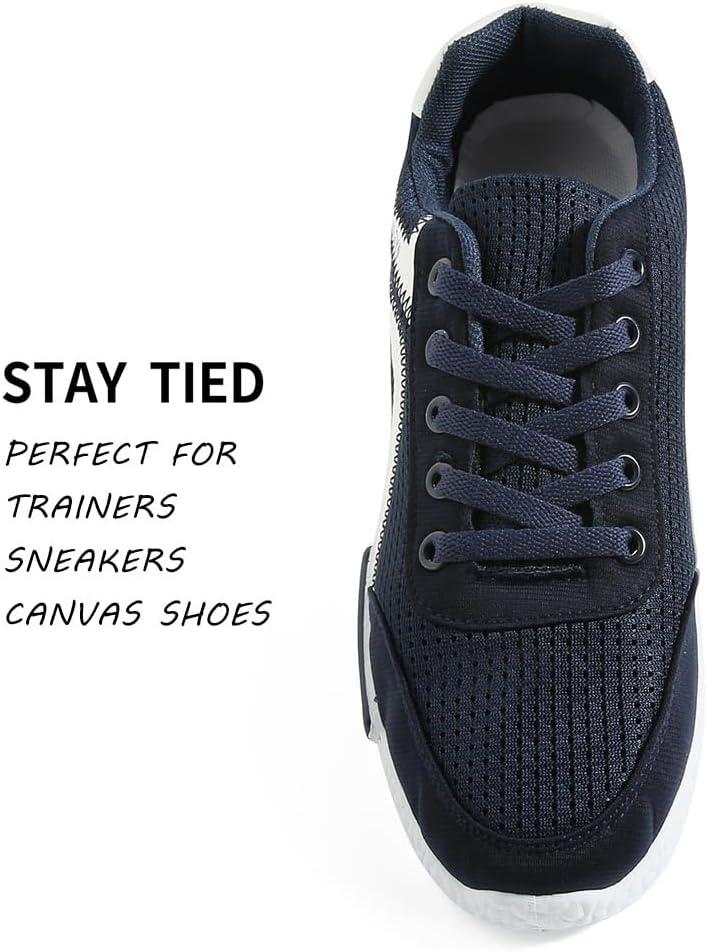 imageVSUDO Flat Shoe Laces for Sneakers Shoelaces for Sneakers Athletic Shoelaces10 Navy Blue