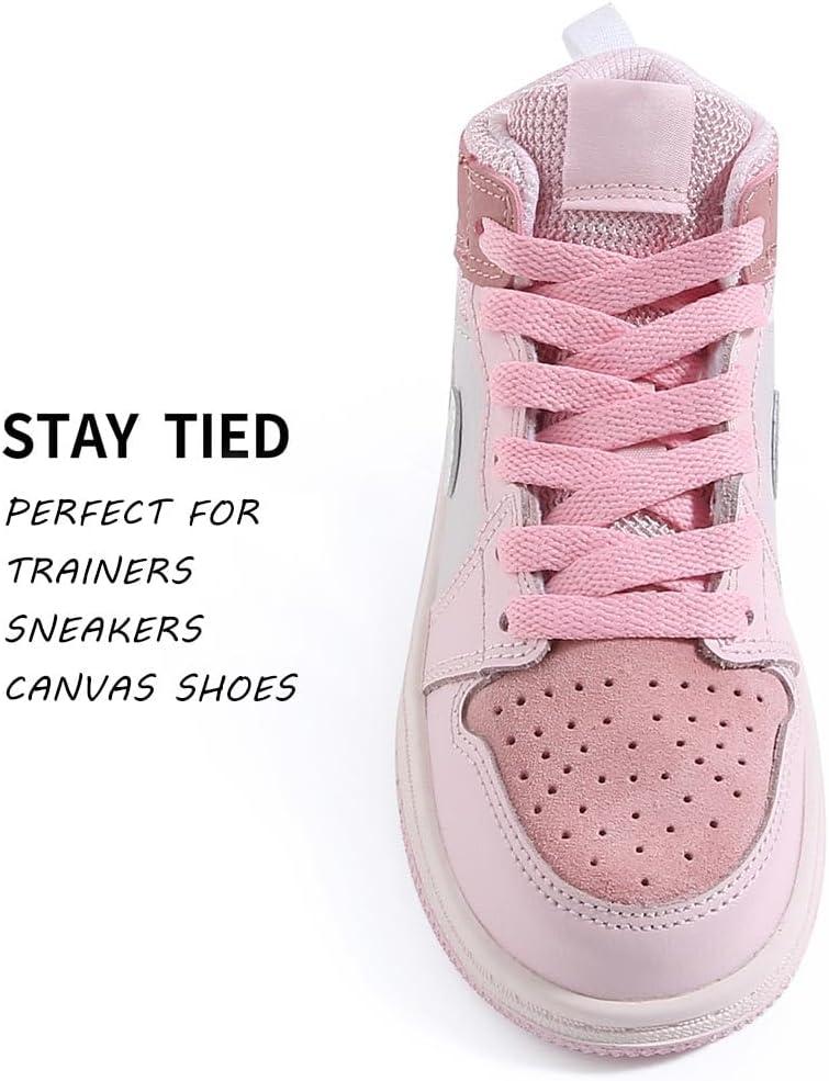 imageVSUDO Flat Shoe Laces for Sneakers Shoelaces for Sneakers Athletic Shoelaces11 Light Pink