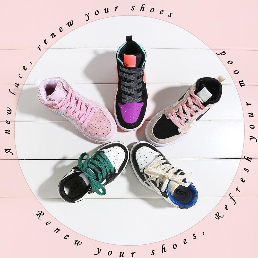 imageVSUDO Flat Shoe Laces for Sneakers Shoelaces for Sneakers Athletic Shoelaces11 Light Pink
