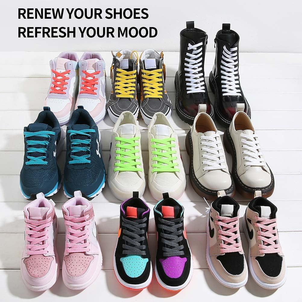 imageVSUDO Flat Shoe Laces for Sneakers Shoelaces for Sneakers Athletic Shoelaces12 Sakura Pink