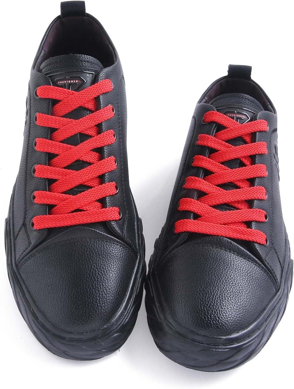 imageVSUDO Flat Shoe Laces for Sneakers Shoelaces for Sneakers Athletic Shoelaces13 Red  Double Layer
