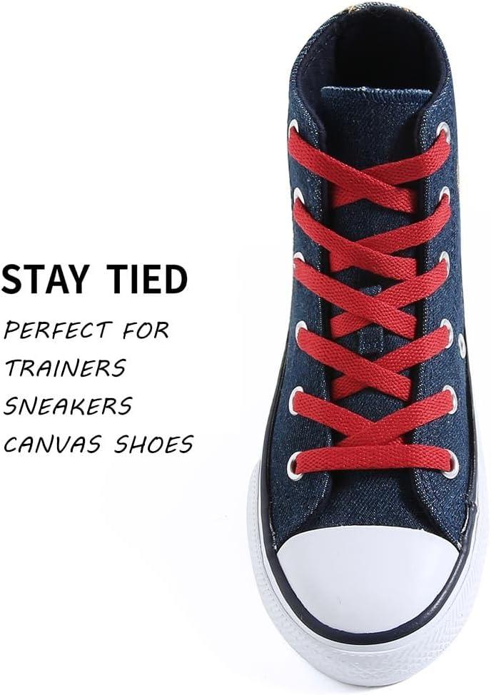 imageVSUDO Flat Shoe Laces for Sneakers Shoelaces for Sneakers Athletic Shoelaces13 Red