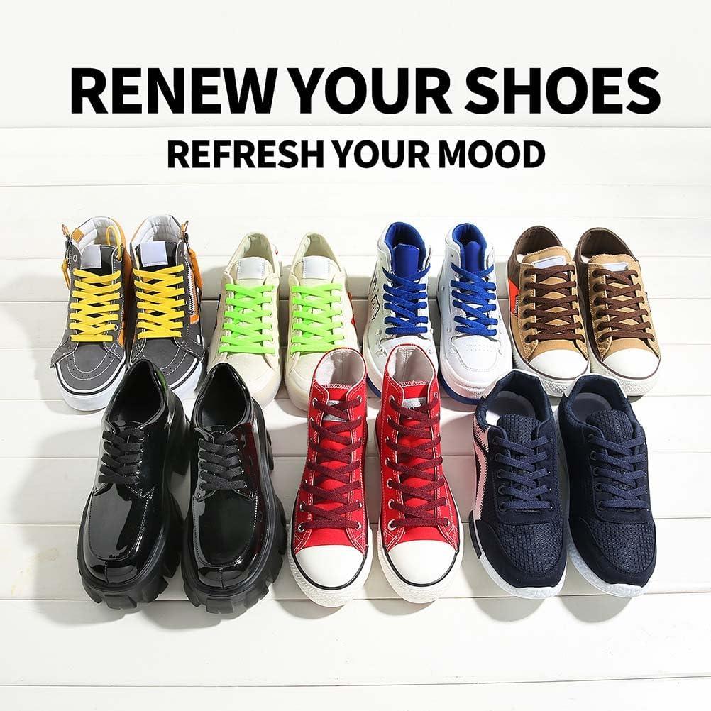 imageVSUDO Flat Shoe Laces for Sneakers Shoelaces for Sneakers Athletic Shoelaces14 Dark Red