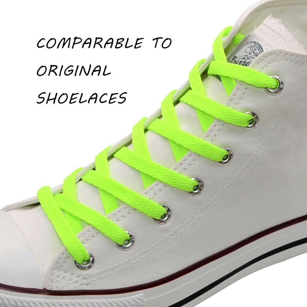 imageVSUDO Flat Shoe Laces for Sneakers Shoelaces for Sneakers Athletic Shoelaces15 Neon Green