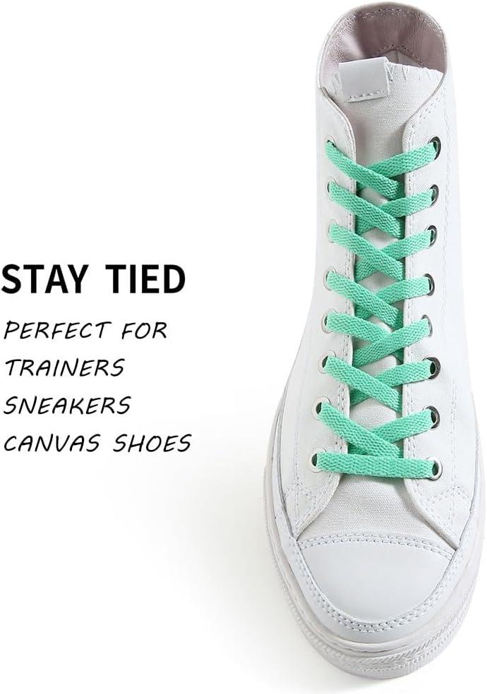 imageVSUDO Flat Shoe Laces for Sneakers Shoelaces for Sneakers Athletic Shoelaces16 Mint Green
