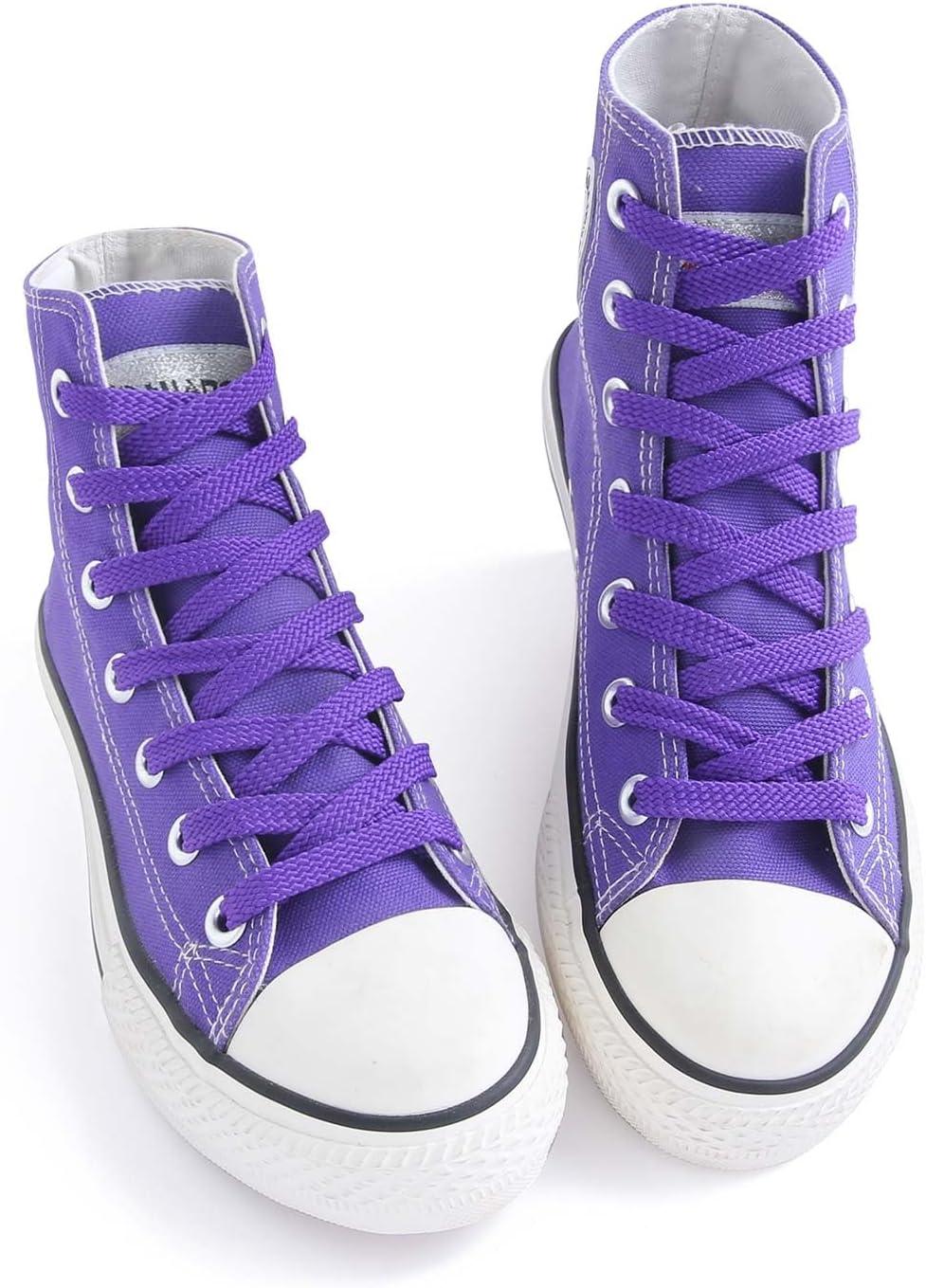 imageVSUDO Flat Shoe Laces for Sneakers Shoelaces for Sneakers Athletic Shoelaces18 Purple  Double Layer