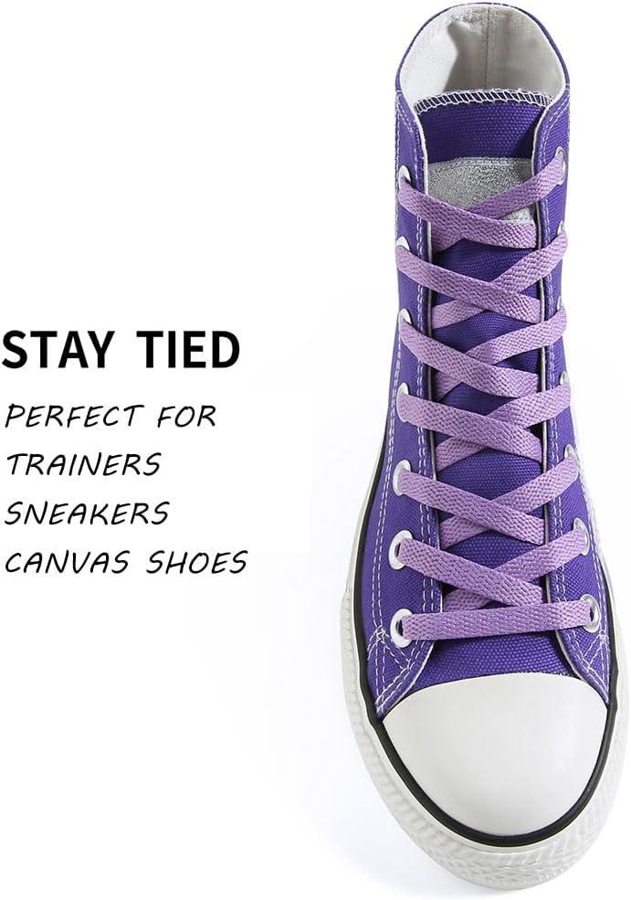 imageVSUDO Flat Shoe Laces for Sneakers Shoelaces for Sneakers Athletic Shoelaces19 Light Purple