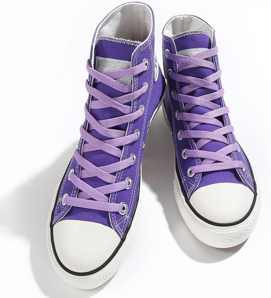 imageVSUDO Flat Shoe Laces for Sneakers Shoelaces for Sneakers Athletic Shoelaces19 Light Purple