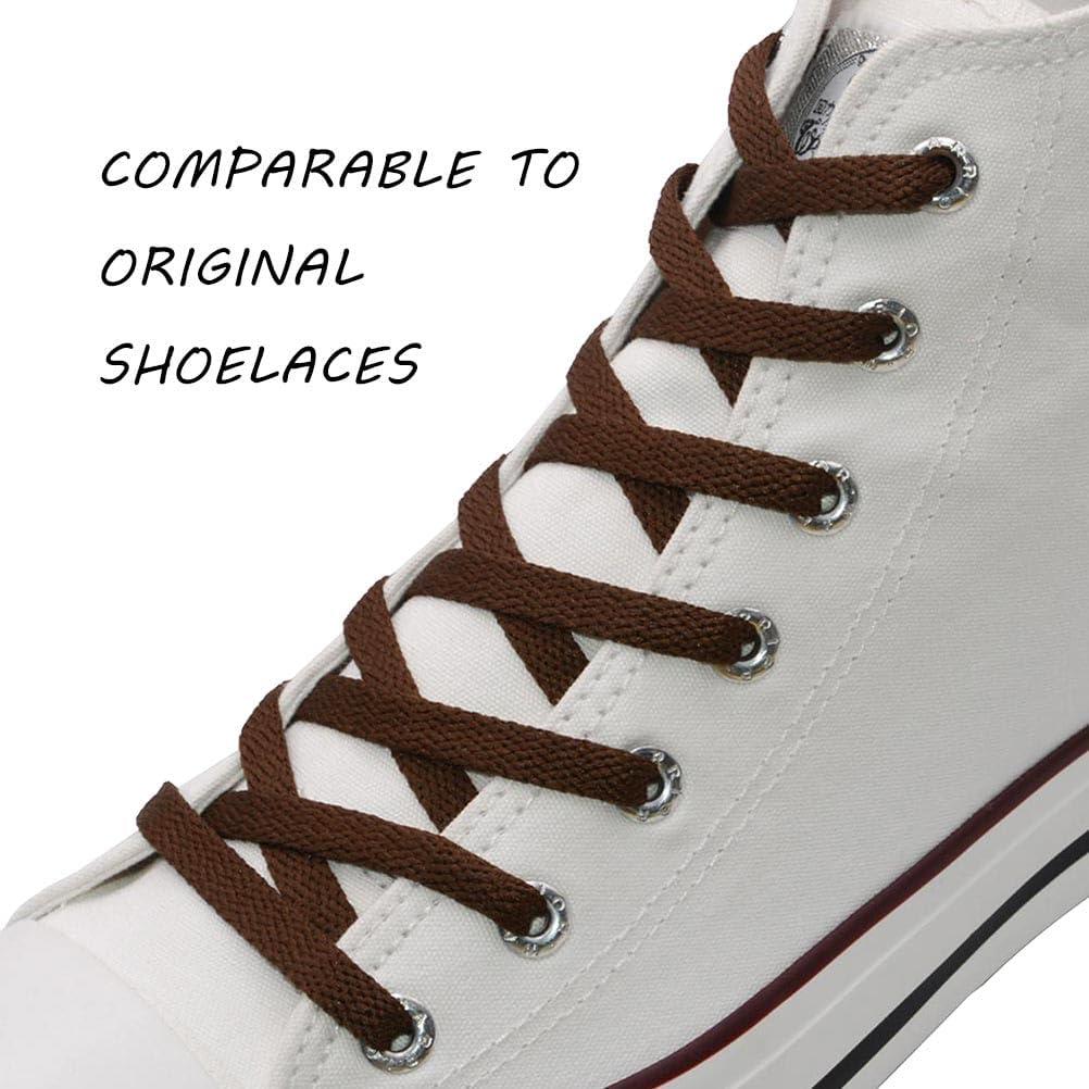 imageVSUDO Flat Shoe Laces for Sneakers Shoelaces for Sneakers Athletic Shoelaces20 Brown