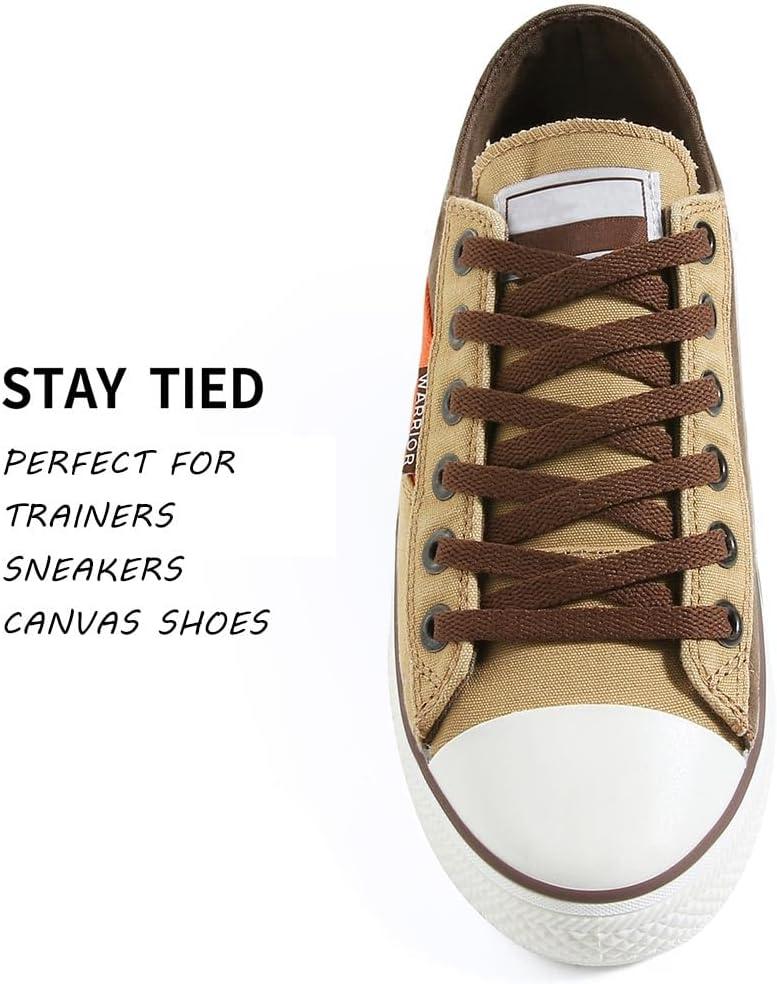 imageVSUDO Flat Shoe Laces for Sneakers Shoelaces for Sneakers Athletic Shoelaces20 Brown