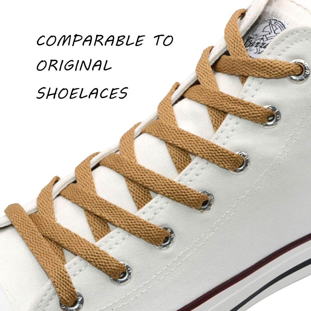 imageVSUDO Flat Shoe Laces for Sneakers Shoelaces for Sneakers Athletic Shoelaces21 Tan