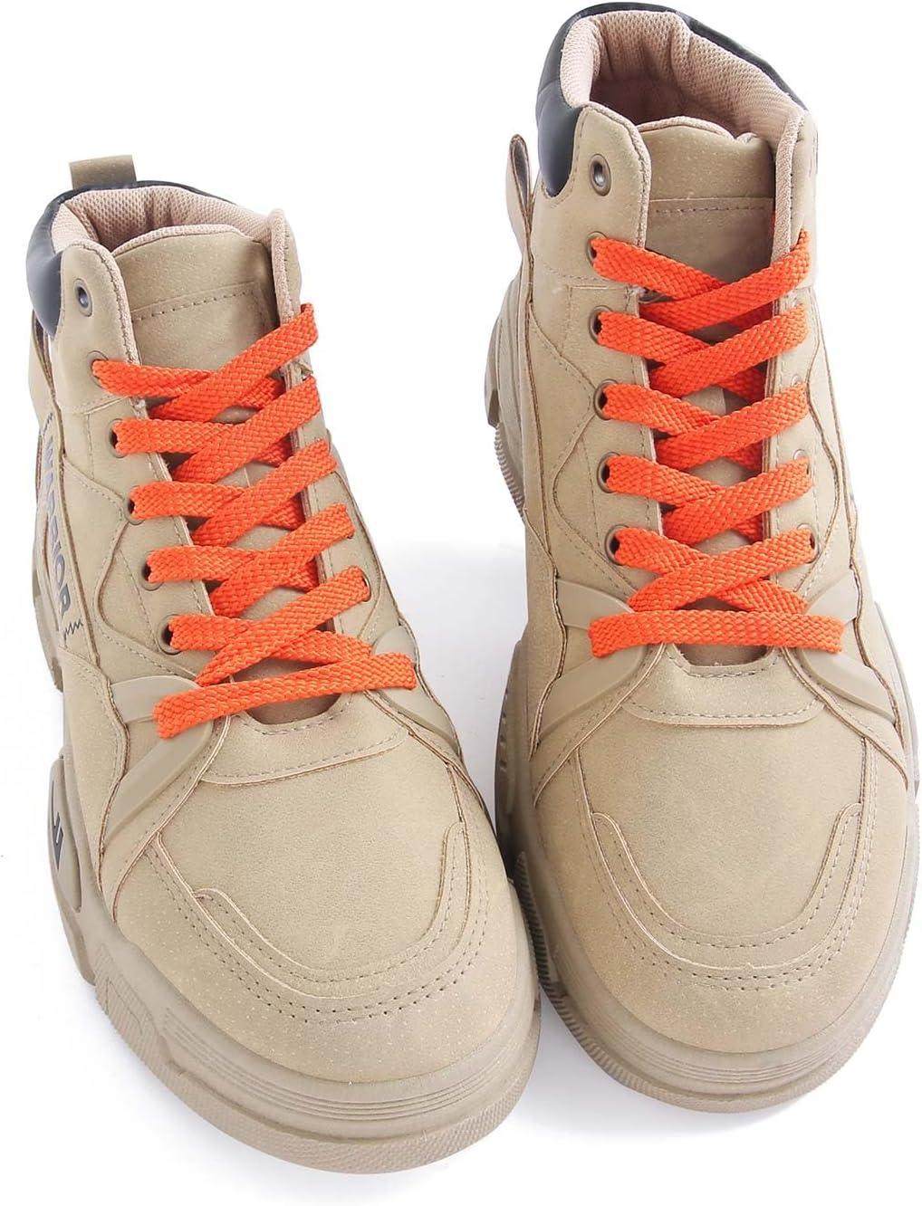 imageVSUDO Flat Shoe Laces for Sneakers Shoelaces for Sneakers Athletic Shoelaces22 Orange  Double Layer