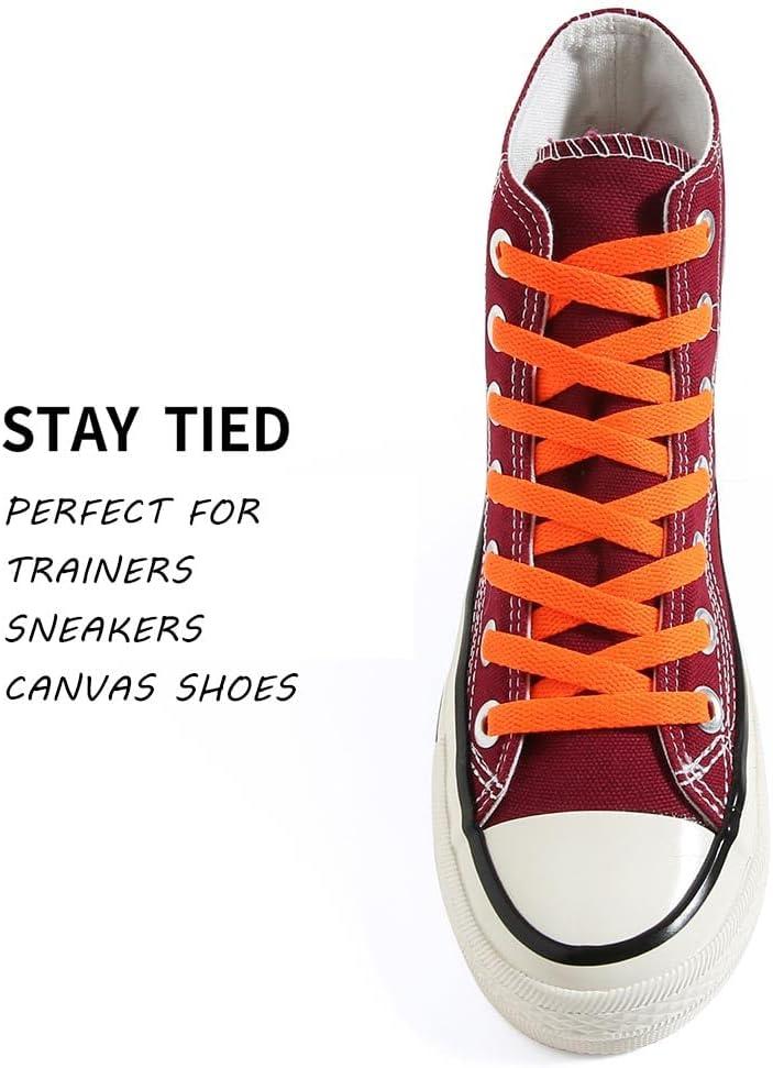 imageVSUDO Flat Shoe Laces for Sneakers Shoelaces for Sneakers Athletic Shoelaces22 Orange
