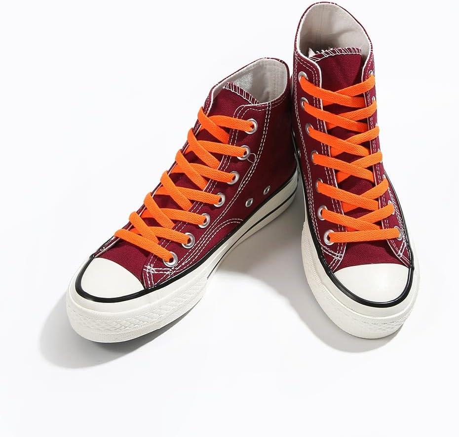 imageVSUDO Flat Shoe Laces for Sneakers Shoelaces for Sneakers Athletic Shoelaces22 Orange