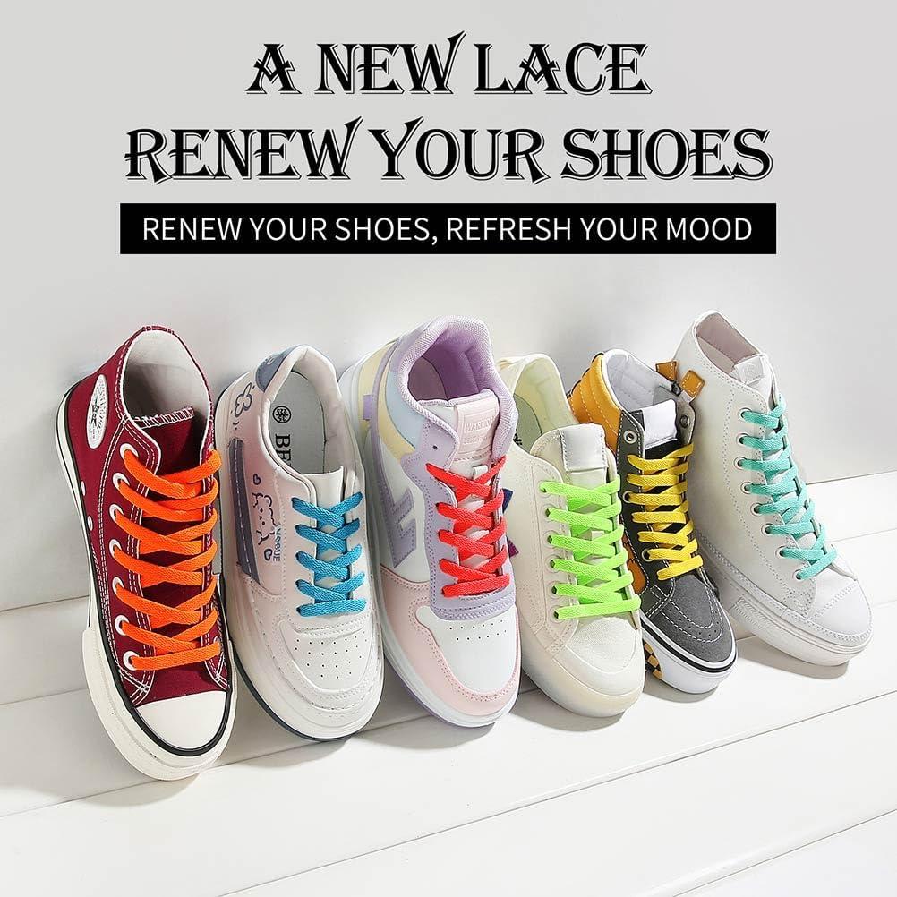 imageVSUDO Flat Shoe Laces for Sneakers Shoelaces for Sneakers Athletic Shoelaces22 Orange