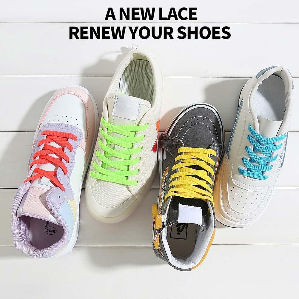 imageVSUDO Flat Shoe Laces for Sneakers Shoelaces for Sneakers Athletic Shoelaces23 Golden Yellow