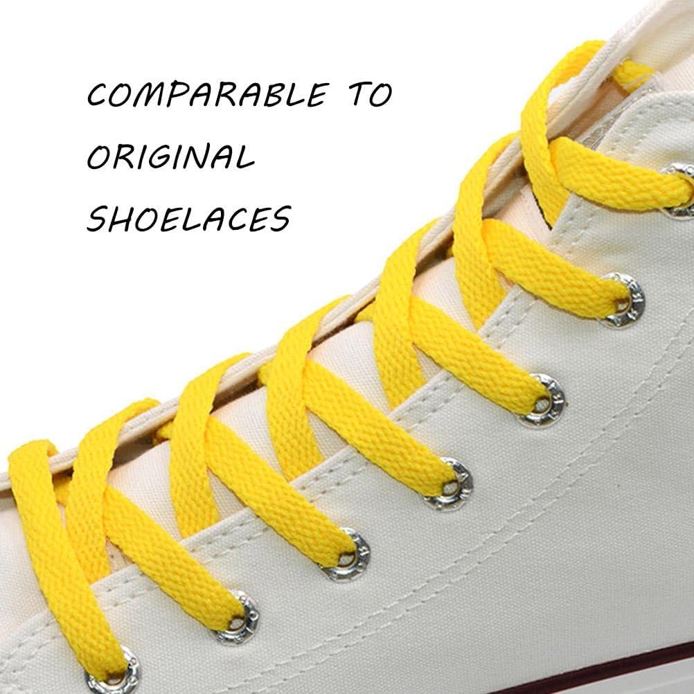 imageVSUDO Flat Shoe Laces for Sneakers Shoelaces for Sneakers Athletic Shoelaces23 Golden Yellow