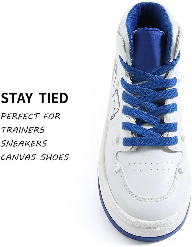 imageVSUDO Flat Shoe Laces for Sneakers Shoelaces for Sneakers Athletic Shoelaces25 Royal Blue