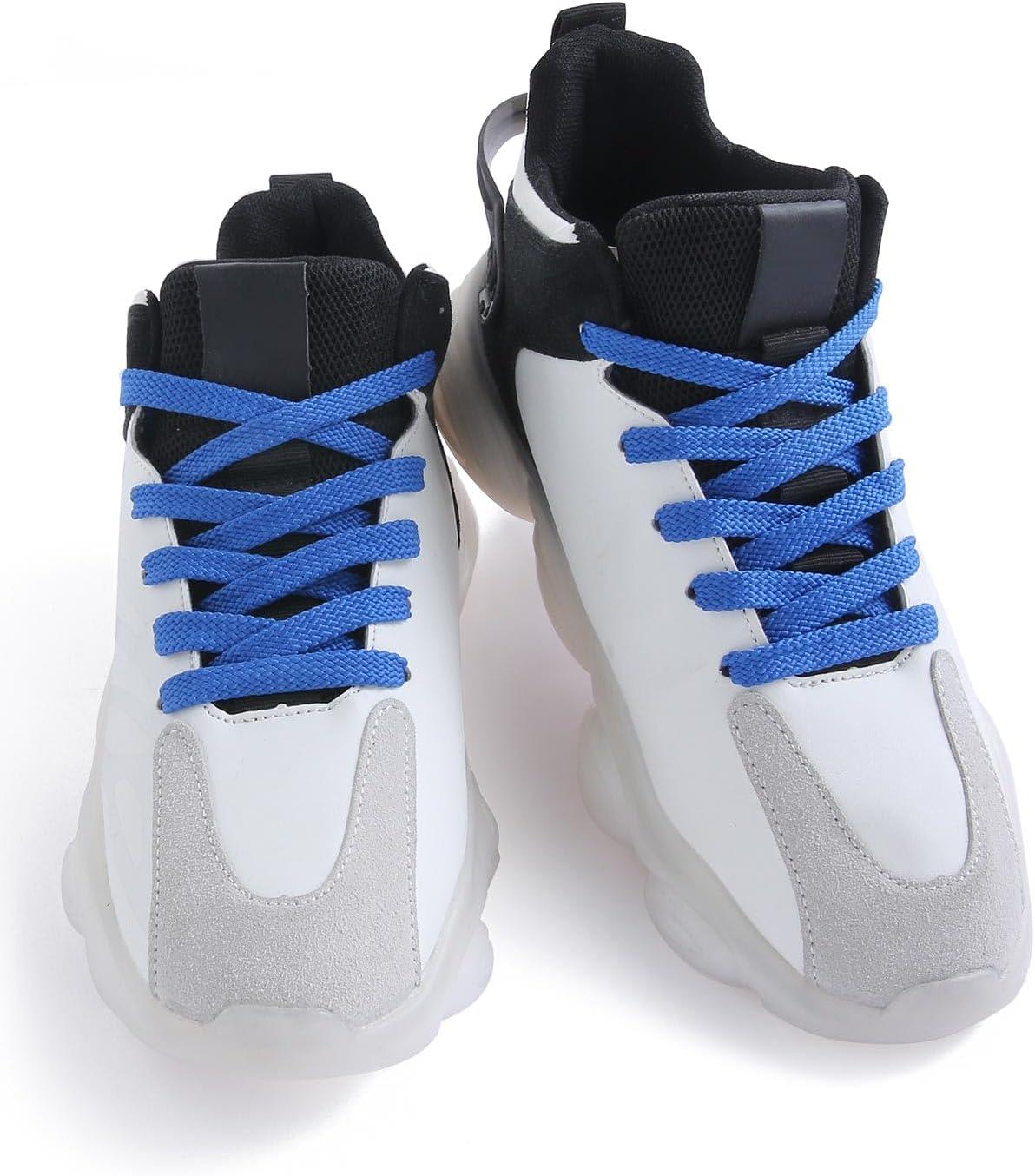 imageVSUDO Flat Shoe Laces for Sneakers Shoelaces for Sneakers Athletic Shoelaces26 Sky Blue  Double Layer