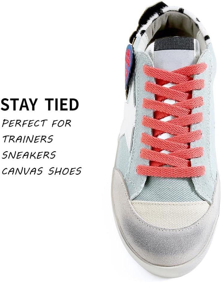 imageVSUDO Flat Shoe Laces for Sneakers Shoelaces for Sneakers Athletic Shoelaces30 Watermelon Red