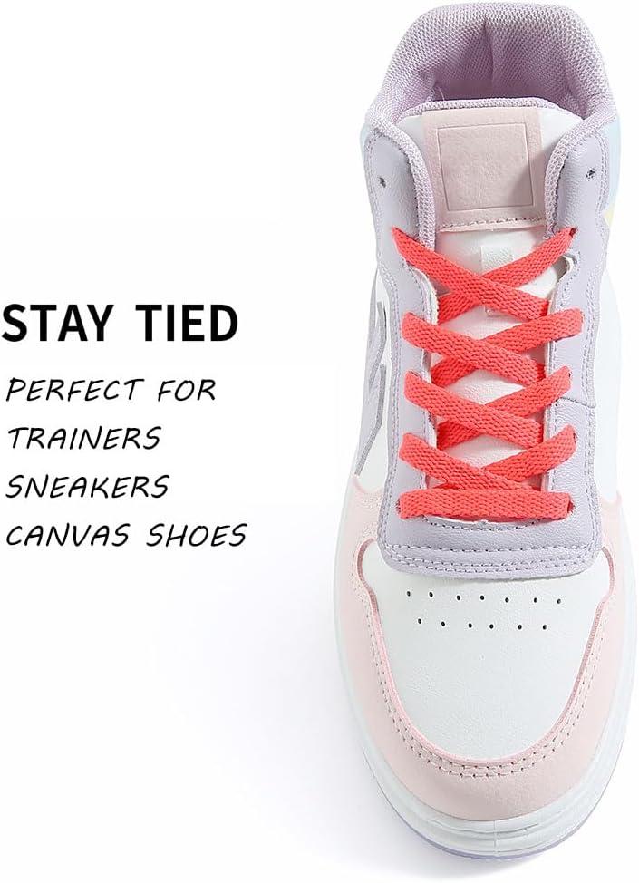 imageVSUDO Flat Shoe Laces for Sneakers Shoelaces for Sneakers Athletic Shoelaces31 Salmon Pink