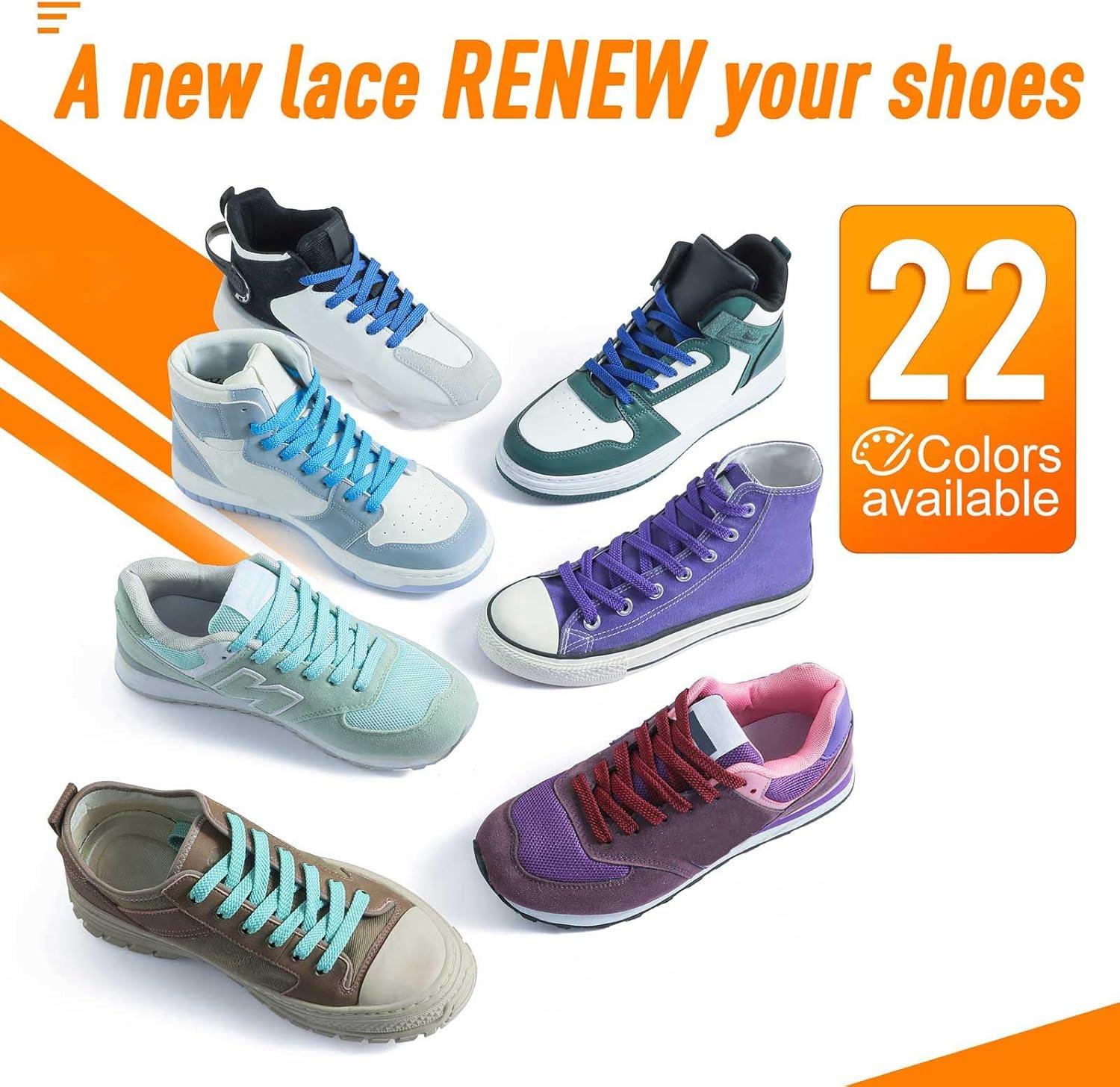 imageVSUDO Flat Shoe Laces for Sneakers Shoelaces for Sneakers Athletic Shoelaces32 Purnish Red  Double Layer