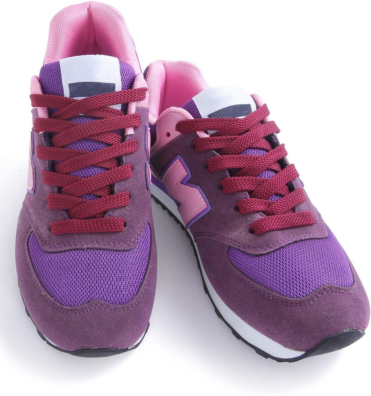 imageVSUDO Flat Shoe Laces for Sneakers Shoelaces for Sneakers Athletic Shoelaces32 Purnish Red  Double Layer