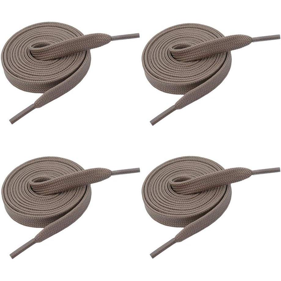 imageVSUDO 2 Pairs 516quot Fine Weave Flat Shoe Lace Shoestring for Running Athletic Sneaker05 Light Brown