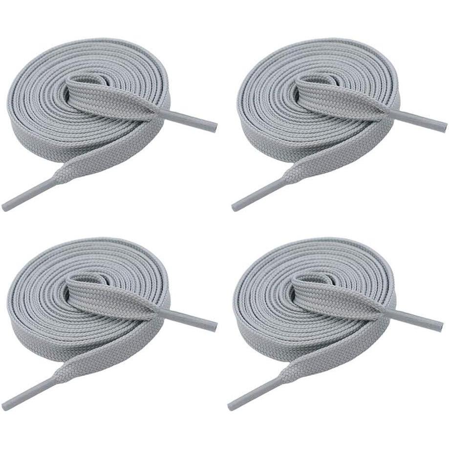 imageVSUDO 2 Pairs 516quot Fine Weave Flat Shoe Lace Shoestring for Running Athletic Sneaker07 Bluish Gray
