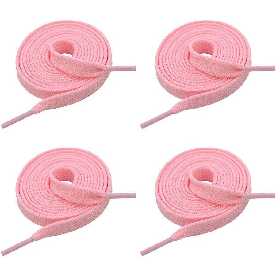 imageVSUDO 2 Pairs 516quot Fine Weave Flat Shoe Lace Shoestring for Running Athletic Sneaker09 Pink