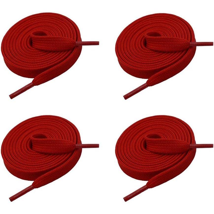 imageVSUDO 2 Pairs 516quot Fine Weave Flat Shoe Lace Shoestring for Running Athletic Sneaker18 Red