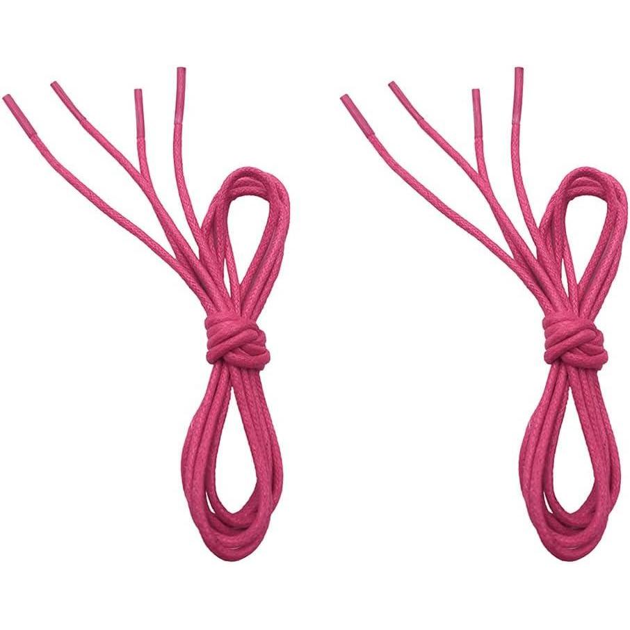imageVSUDO 2 Pairs Waxed Round Dress Shoe Laces for Mens Dress Shoes 18quot Thin Business Oxford ShoelaceShoe Strings07 Pink